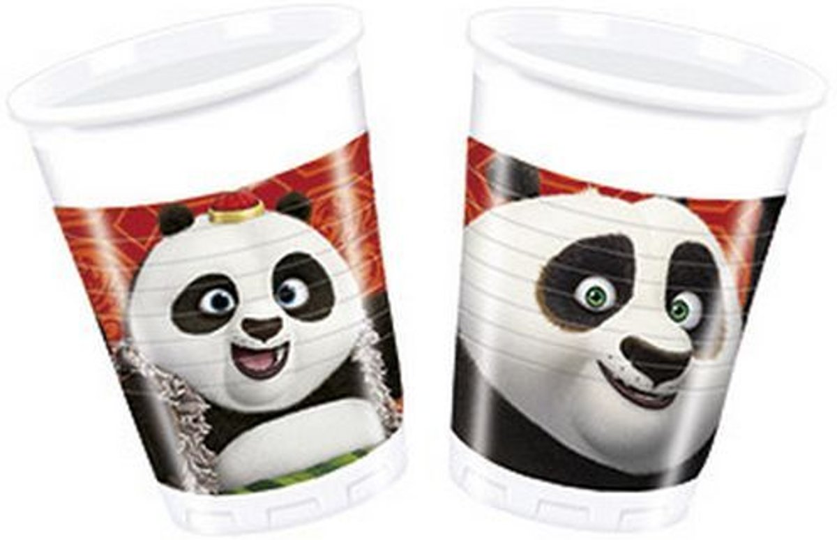 Kung Fu Panda Bekers 200ml 8 stuks