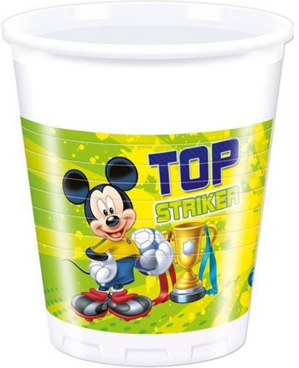 Mickey Mouse Bekers Versiering 200ml 8 stuks