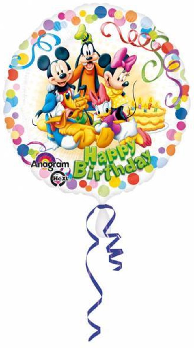 Mickey Mouse Helium Ballon Birthday Deluxe 43cm leeg