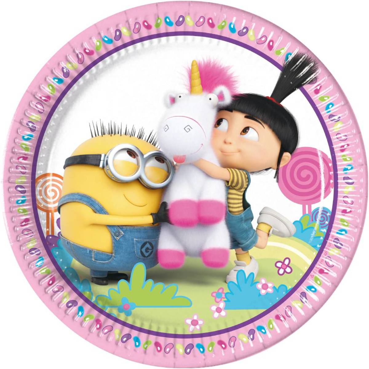 Minions Borden Unicorn 23cm 8 stuks