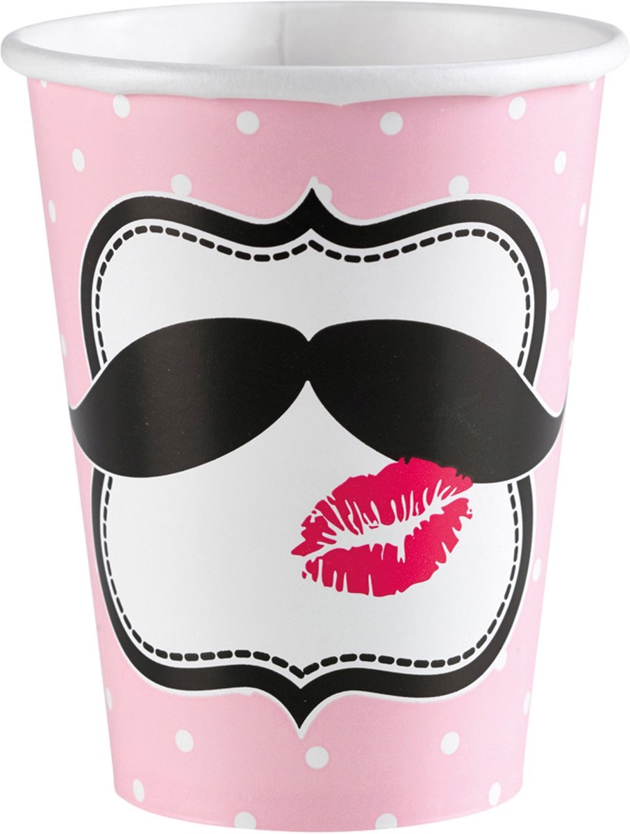 Moustache Bekers 266ml 8 stuks