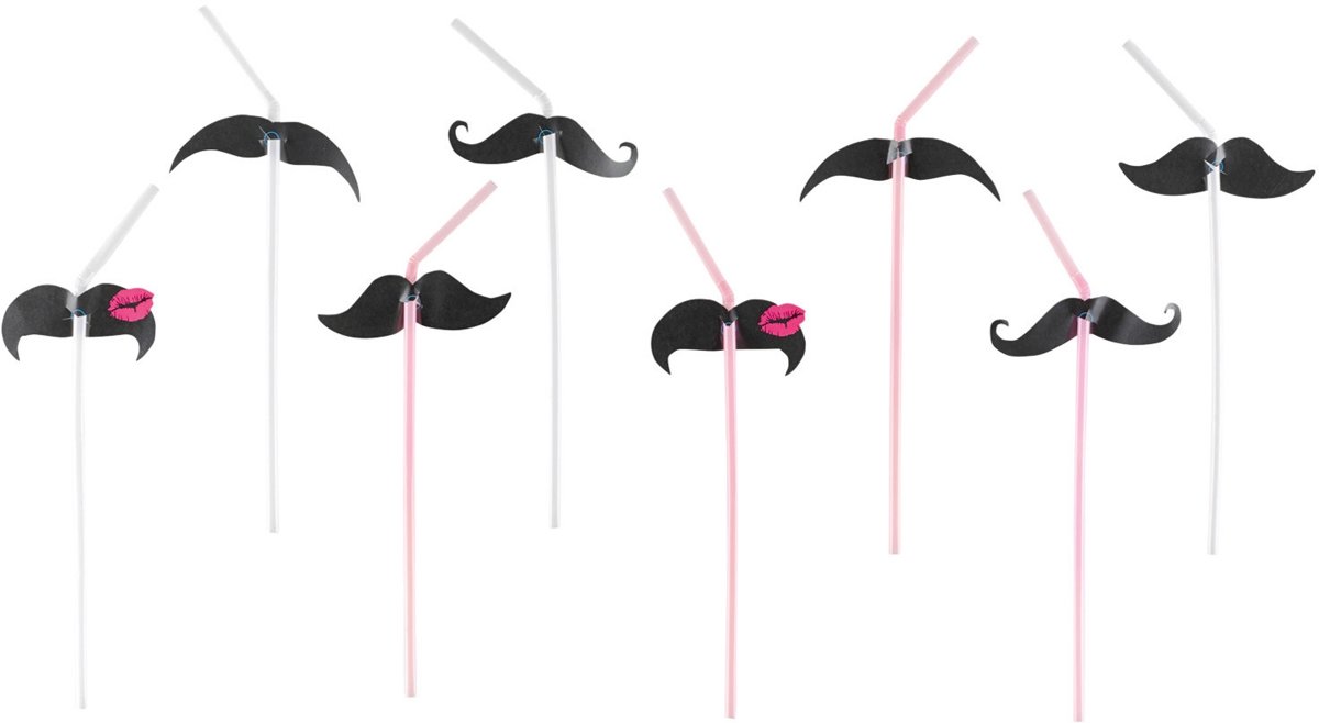 Moustache Rietjes 8 stuks