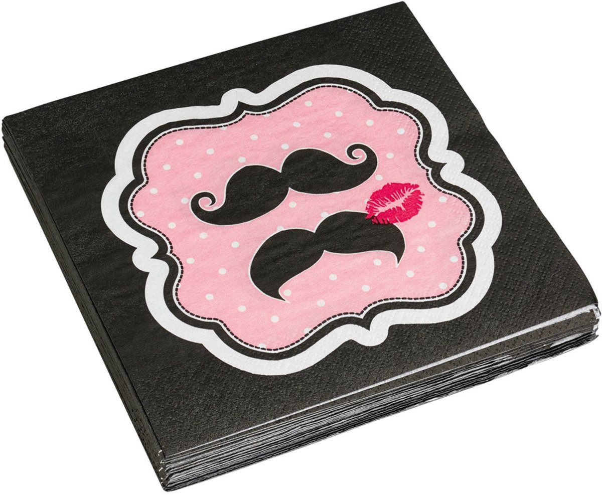 Moustache Servetten 20 stuks