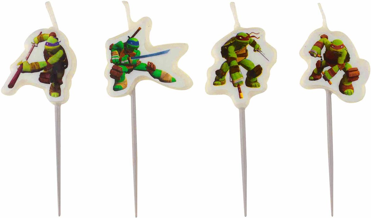 Ninja Turtles mini taart kaarsjes set