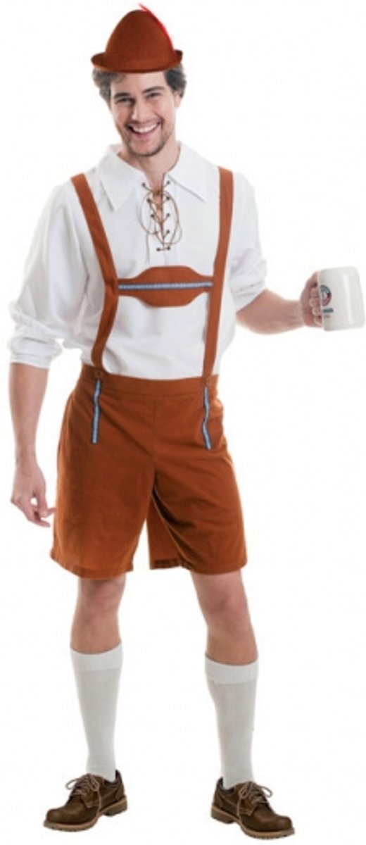 Oktoberfest Kostuum Lederhosen Bruin Deluxe