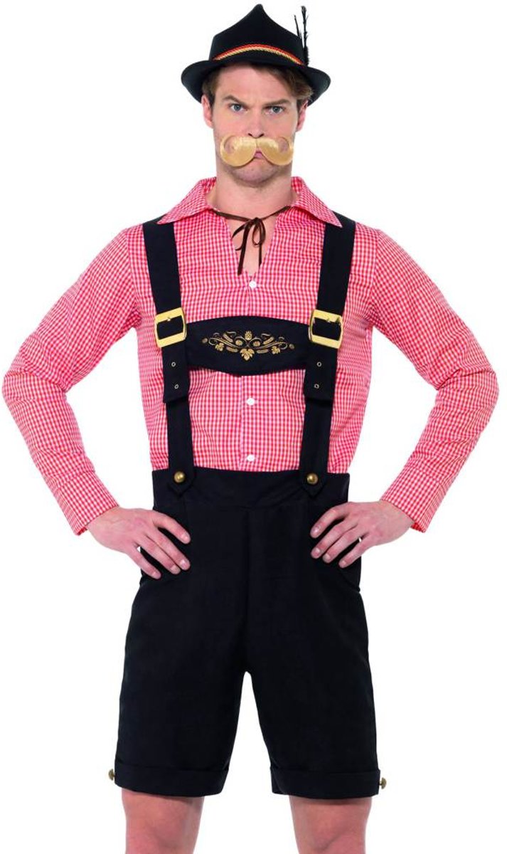 Oktoberfest Kostuum Lederhosen Rood