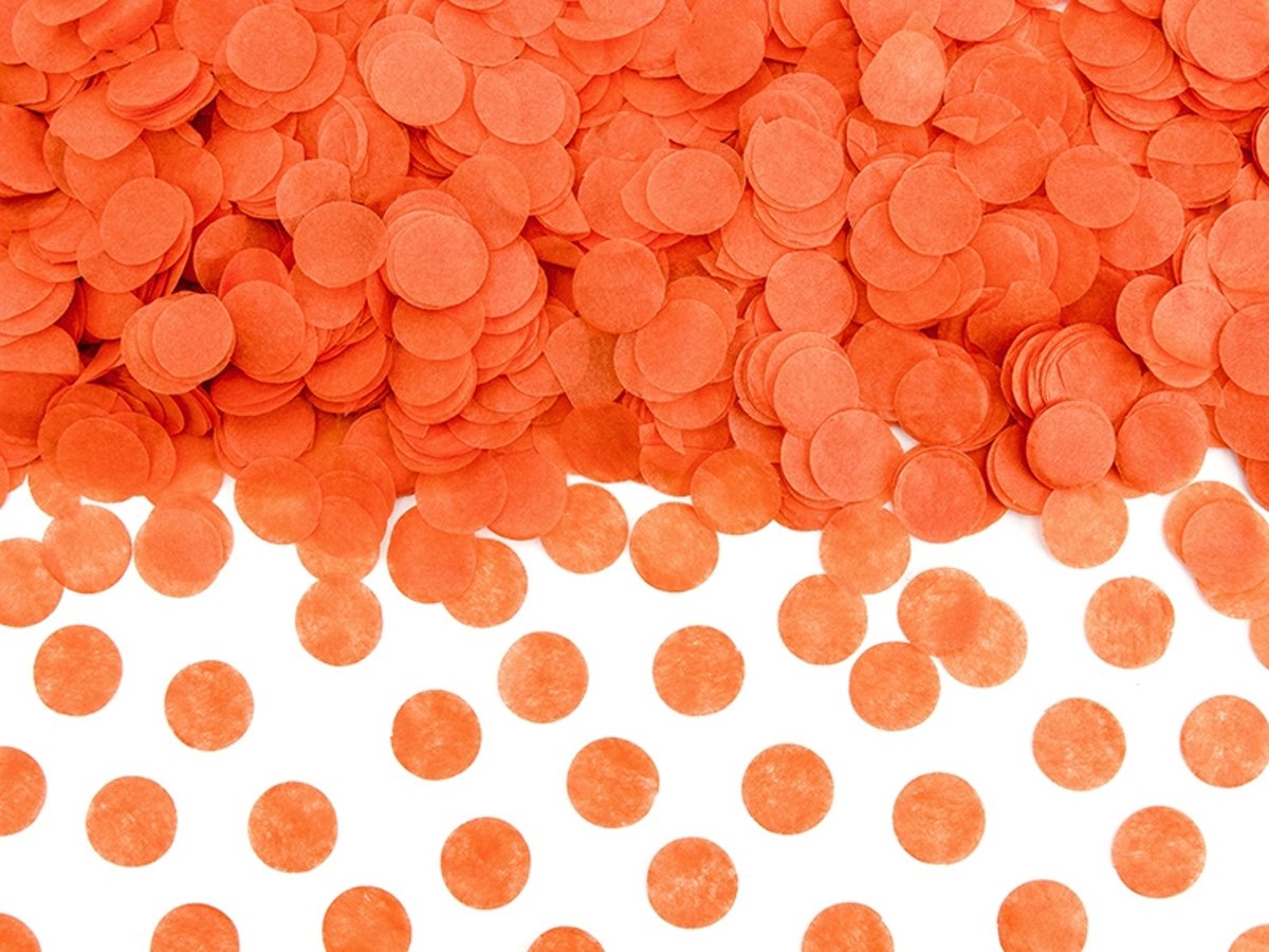 Oranje Confetti 1,6cm 15 gram