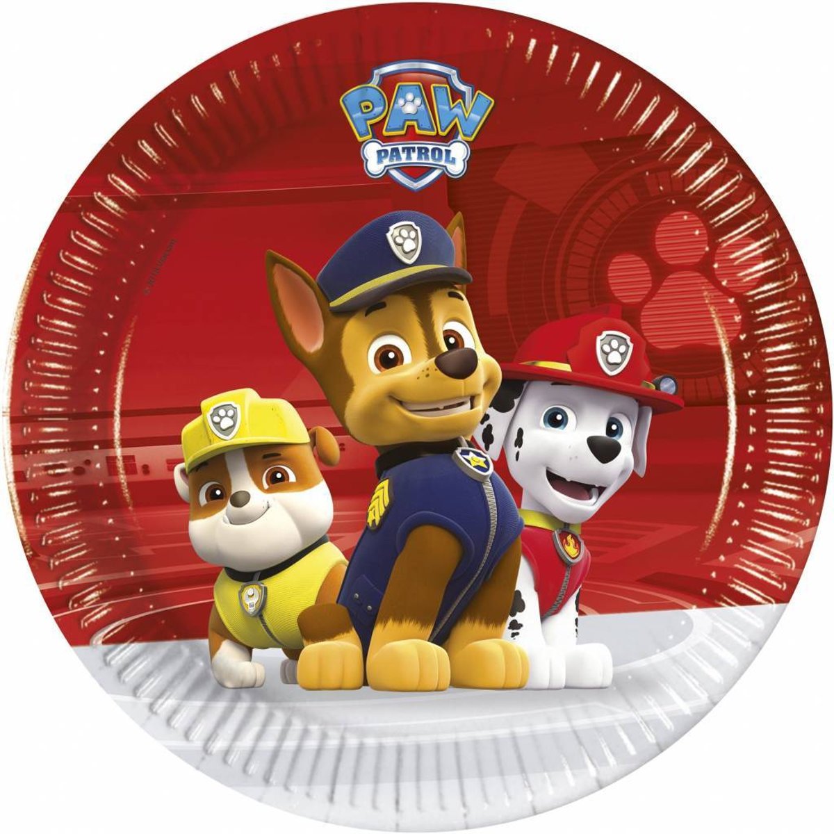 Paw Patrol Gebaksbordjes Versiering 20cm 8 stuks