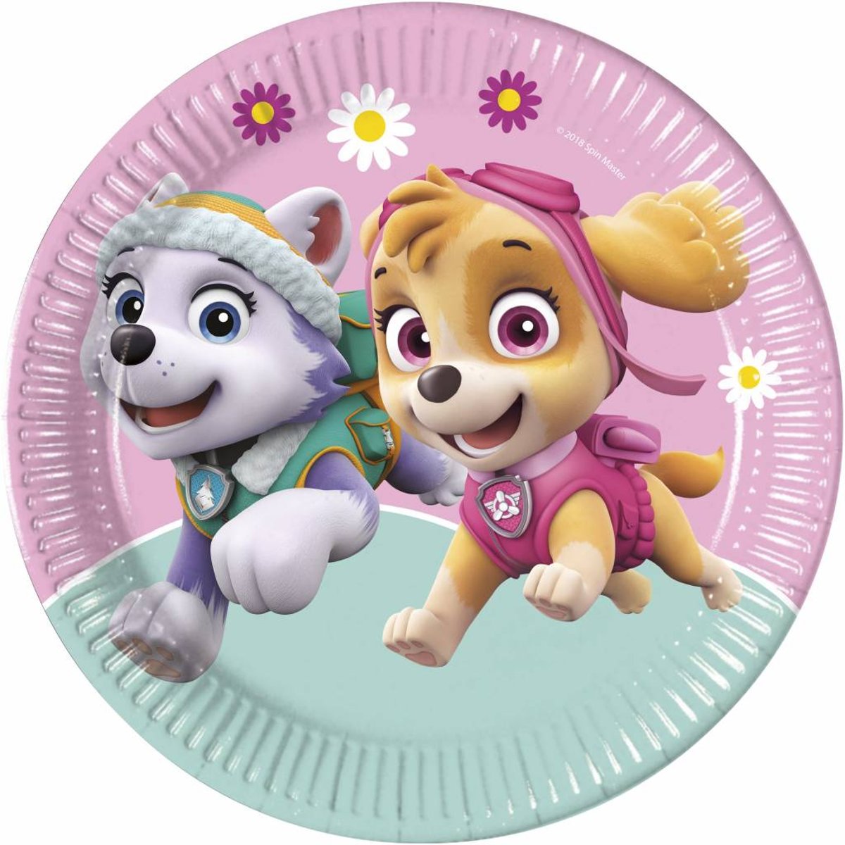 Paw Patrol Skye en Everest bordjes ø 23 cm. 8 st.