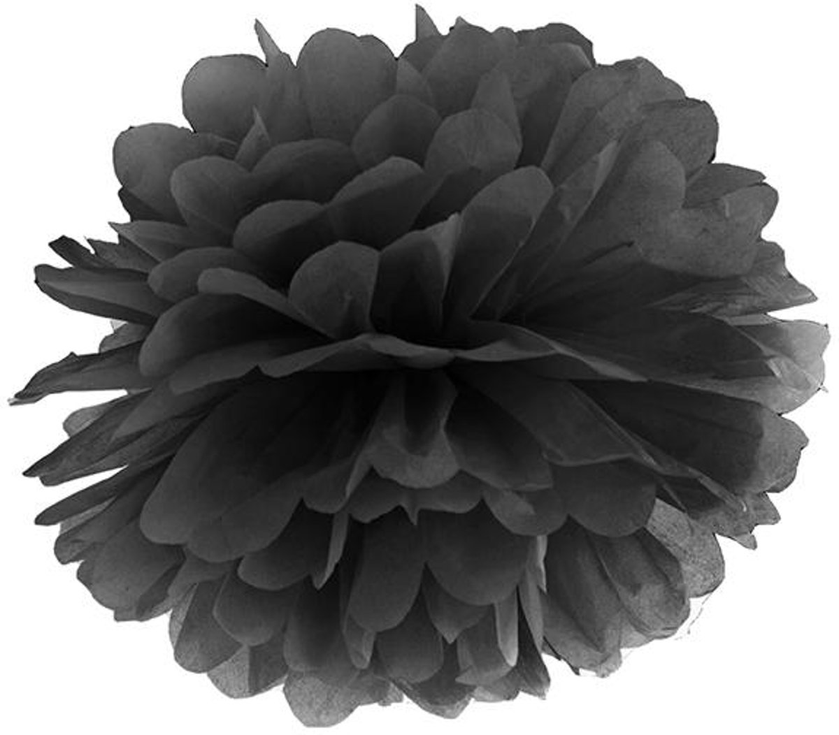 Pompon Zwart 35cm