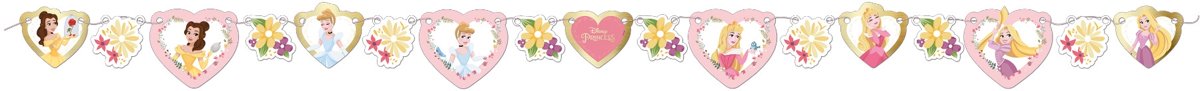 Premium kartonnen Disney Prinsessen™ slinger - Feestdecoratievoorwerp