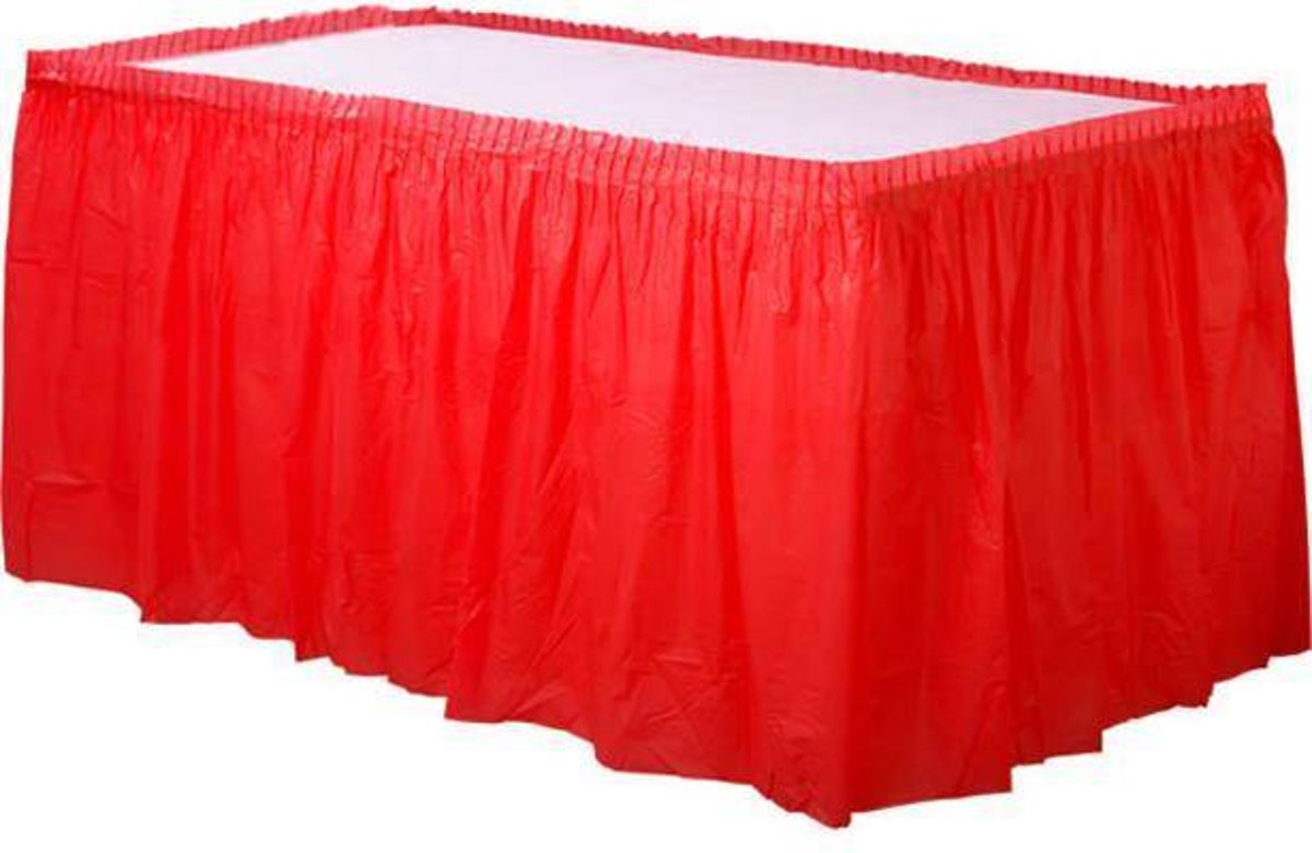 Rood Tafelrok Plastic 426x73cm