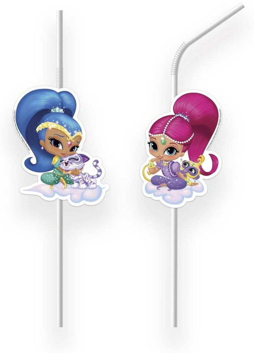 Shimmer and Shine rietjes glitter friends 6 st.