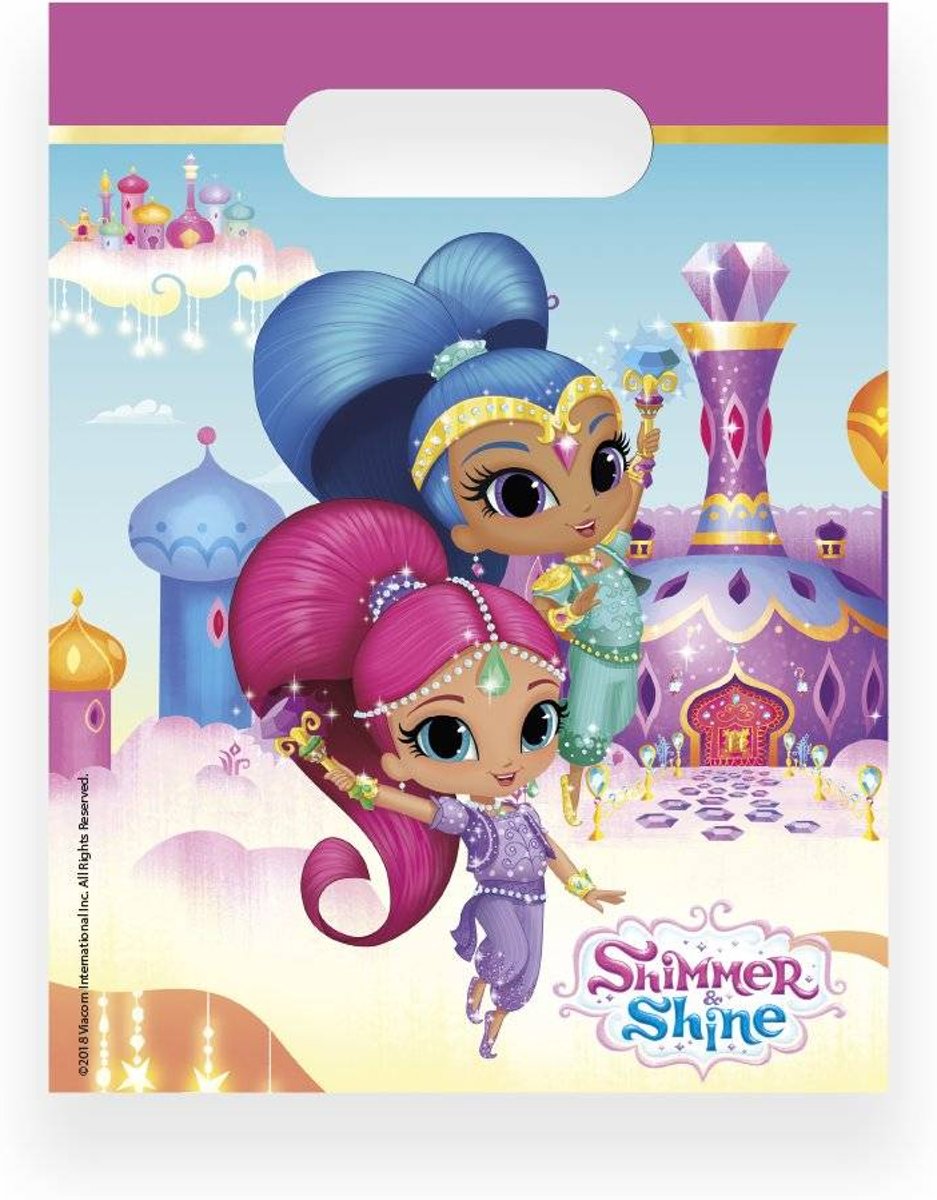 Shimmer and Shine traktatiezakjes glitter friends 6 st.