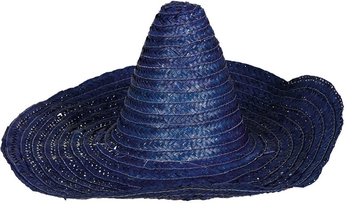 Sombrero Donkerblauw Stro 50cm