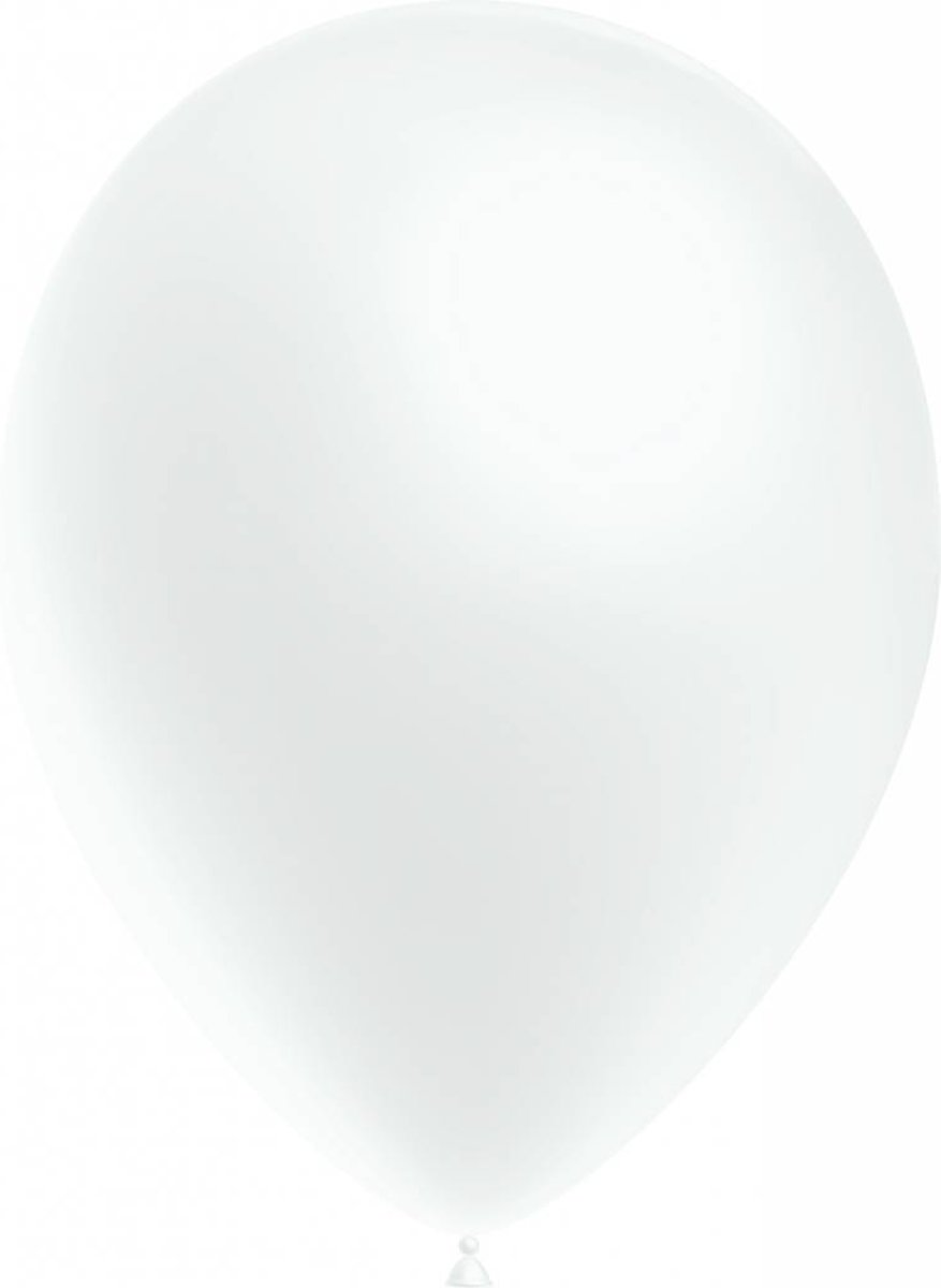 Witte Ballonnen Metallic 30cm 10 stuks