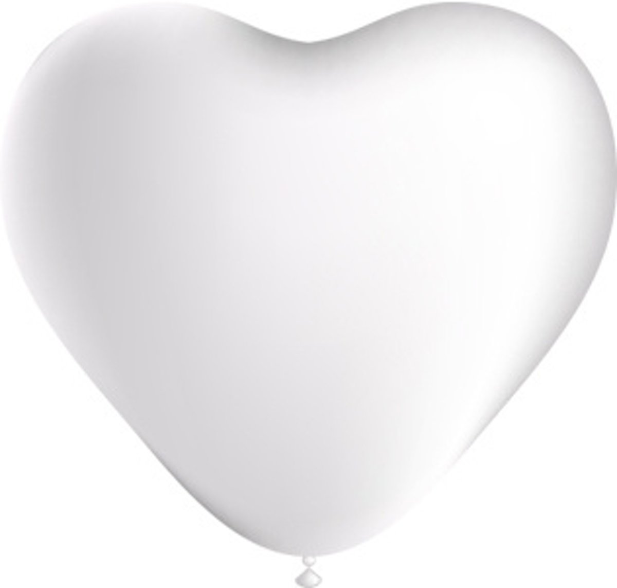 Witte Hartjes Ballonnen 25cm 6 stuks