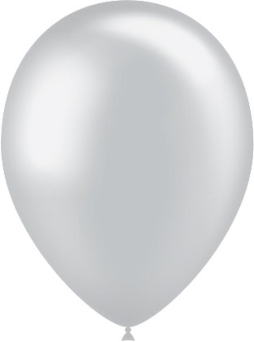 Zilveren Ballonnen Metallic 25cm 10 stuks