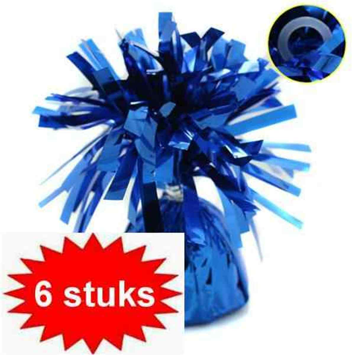 ballon gewichtje 170 gr  blauw 6 stuks