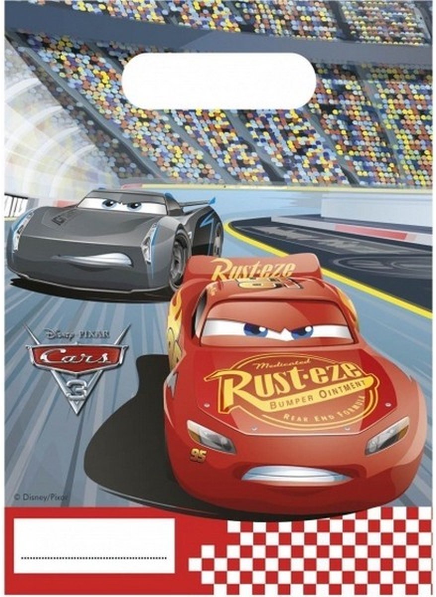 feestzakjes Cars 3 6 stuks 23 cm