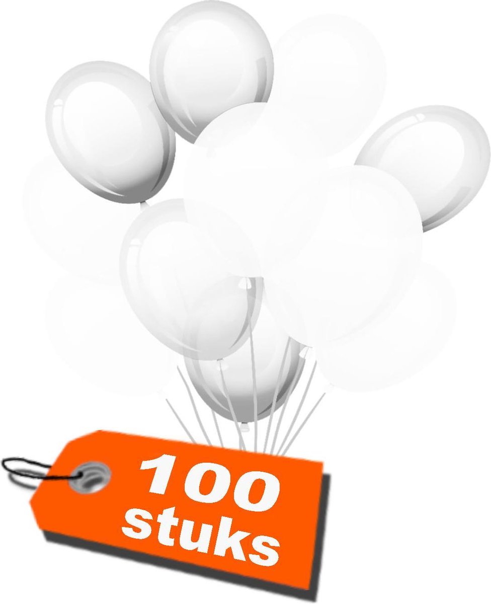 100 stuks - Ballonnen - wit - 30 cm - ballon - feestje - decoratie