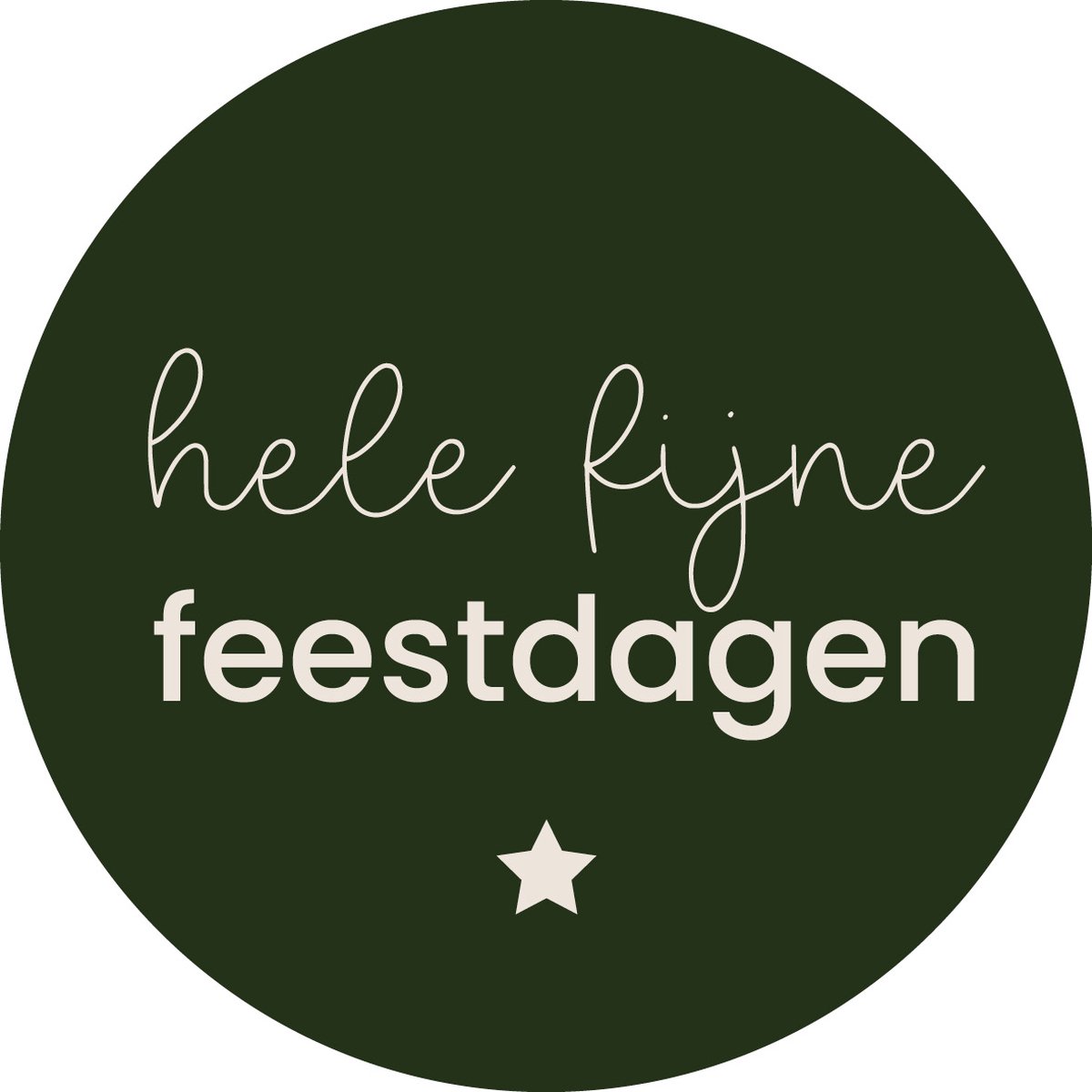 Passie voor Papier - Cadeausticker Hele fijne feestdagen - Kerst - Feestdagen - Wensetiket rond 40mm - Sluitsticker 25 stuks