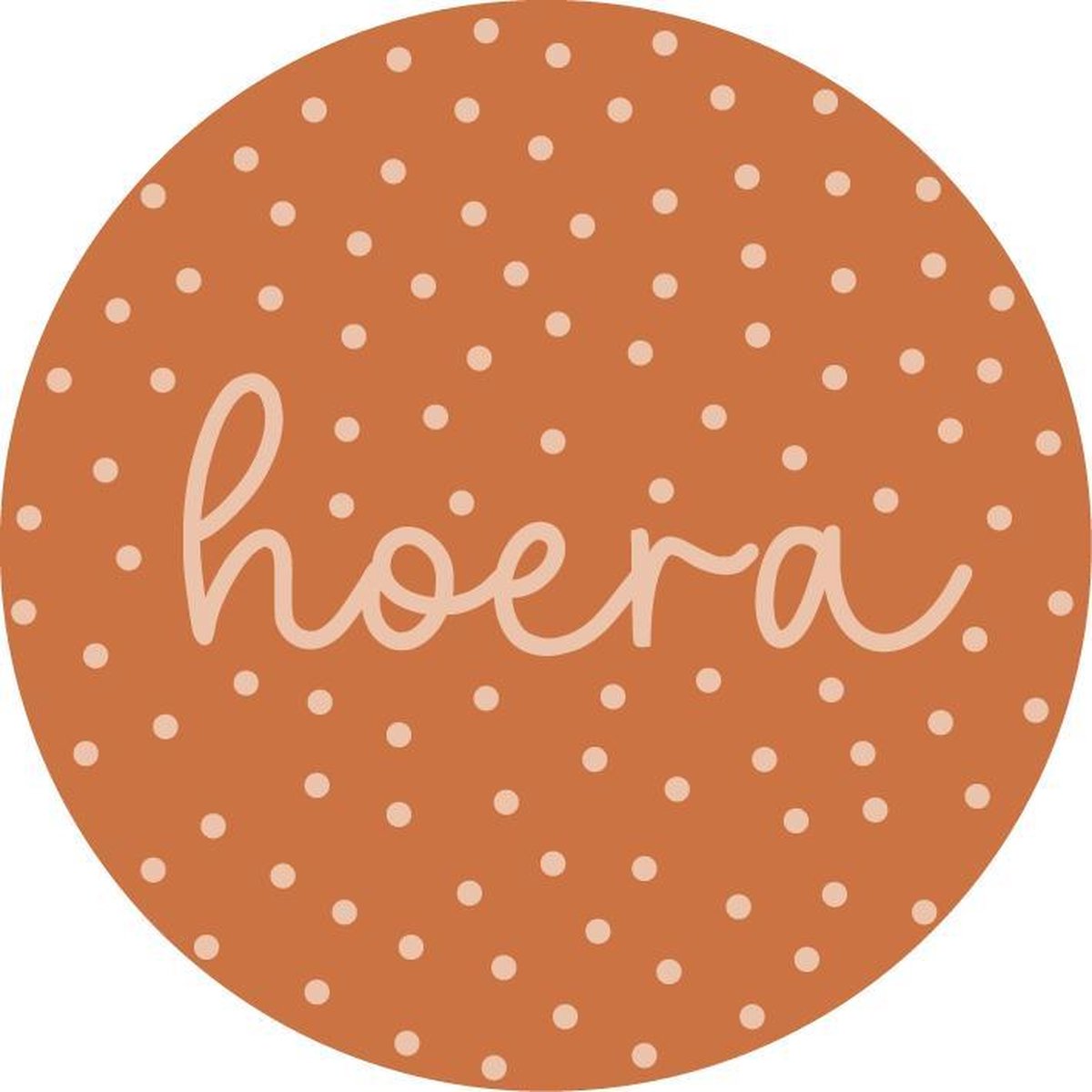 Passie voor Papier - Cadeausticker Hoera - Wensetiket rond 40mm - Sluitsticker 25 stuks