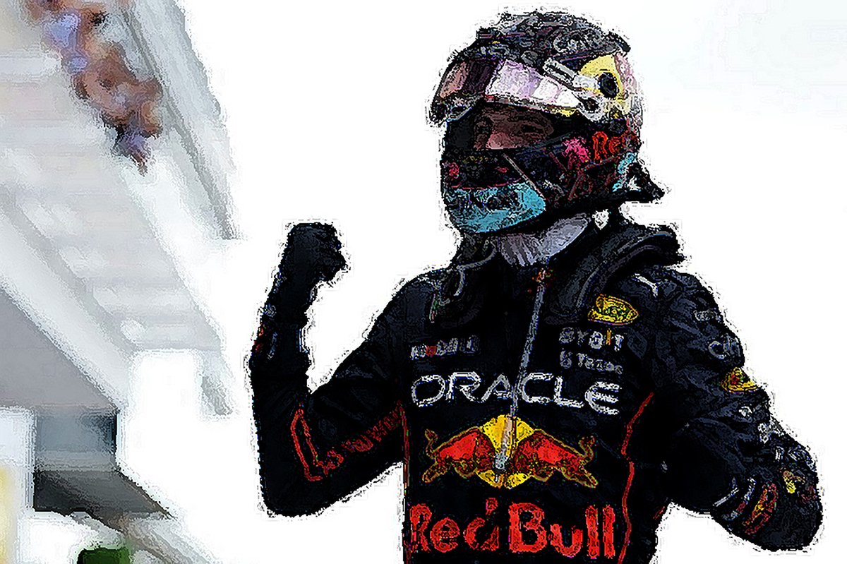 Max Verstappen Red Bull helm - Canvas - 50 x 70 cm