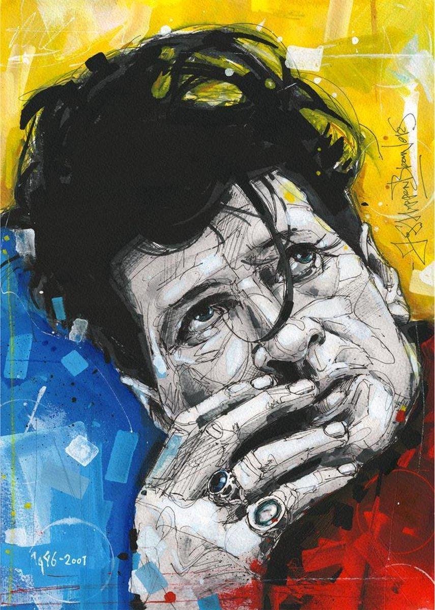 Passionforart.eu Poster - Herman Brood - 50 X 70 Cm - Multicolor