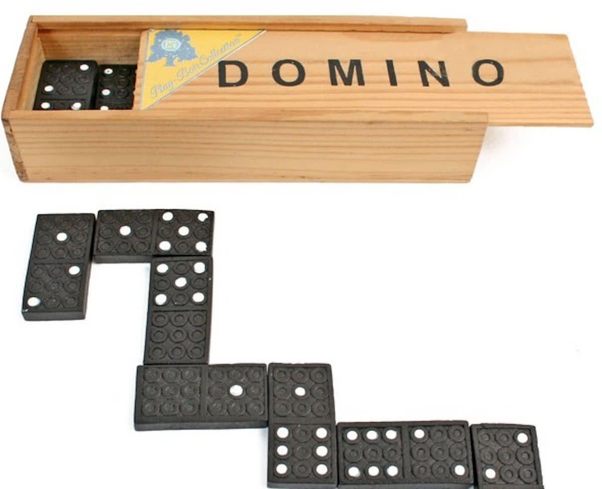 Domino in houten doosje - Reiseditie - Het perfecte reisspel voor op vakantie.