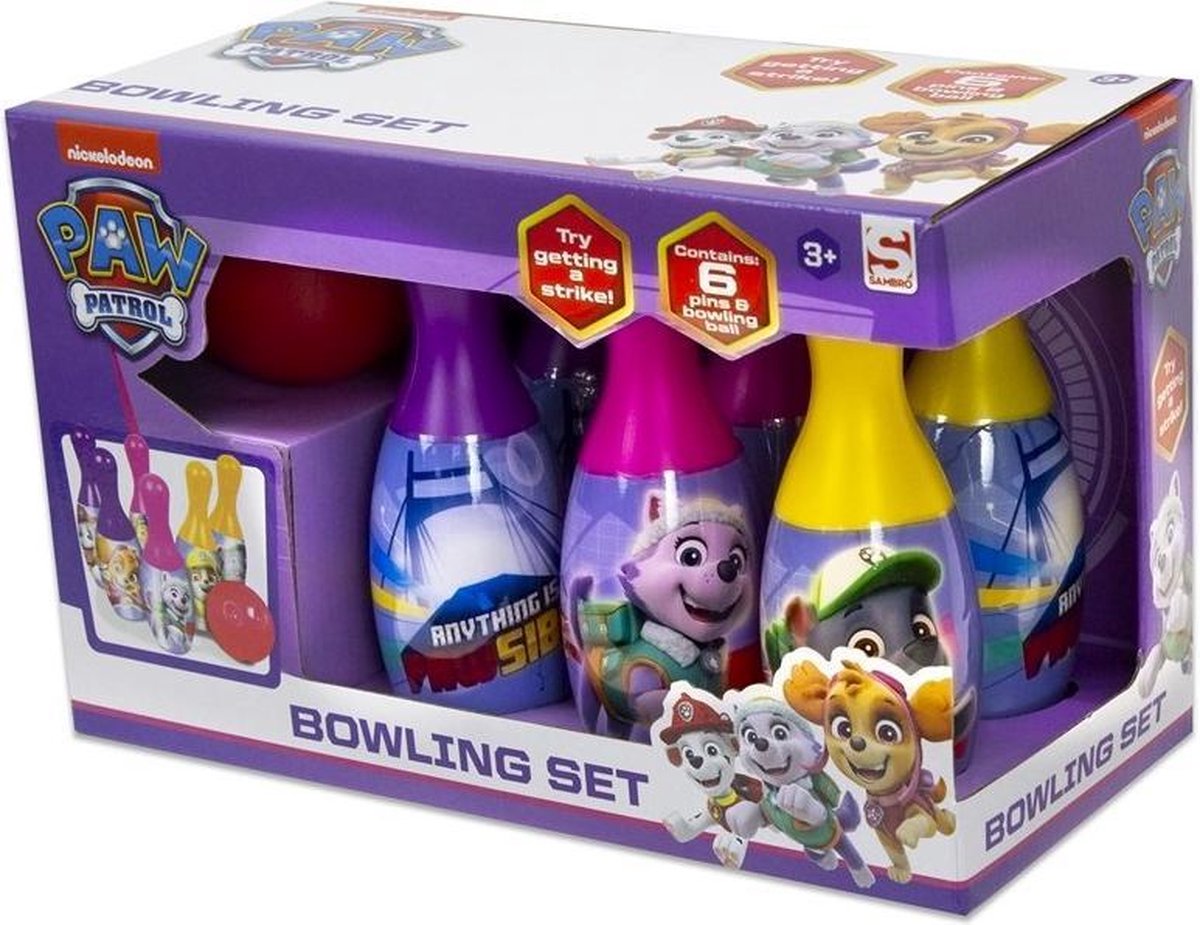 Paw Patrol bowlingset roze