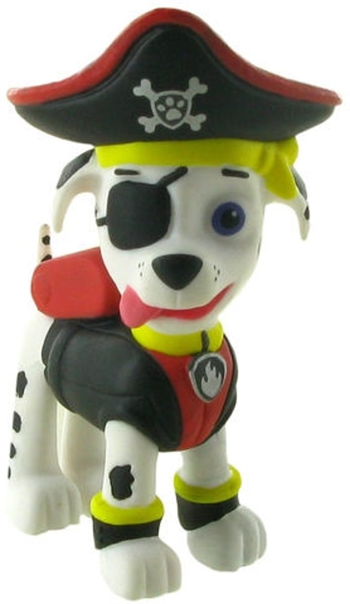 Paw Patrol Pirate Pups Marshall taart topper decoratie 7 cm.