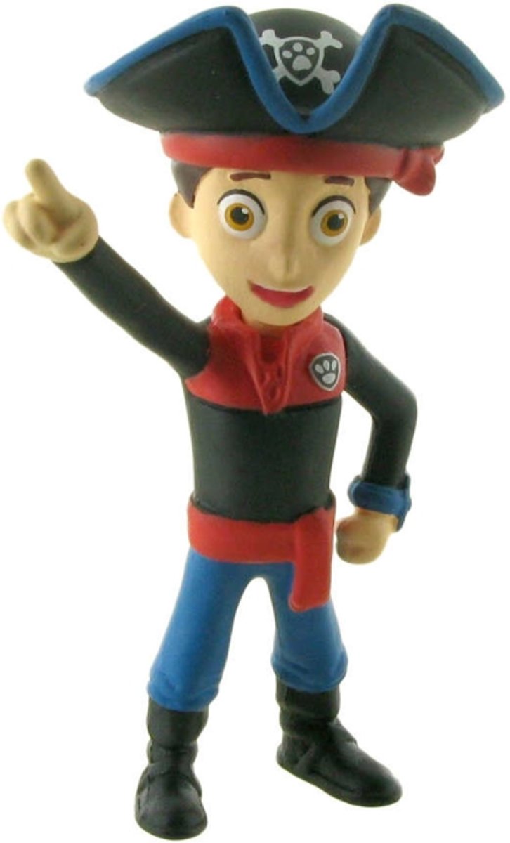 Paw Patrol Pirate Pups Ryder taart topper decoratie 7 cm.