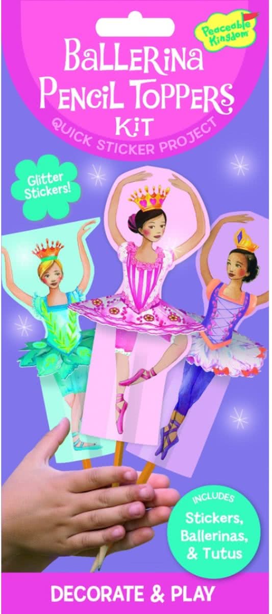 Peaceable kingdom Sticker kit ballerina potloodtopper