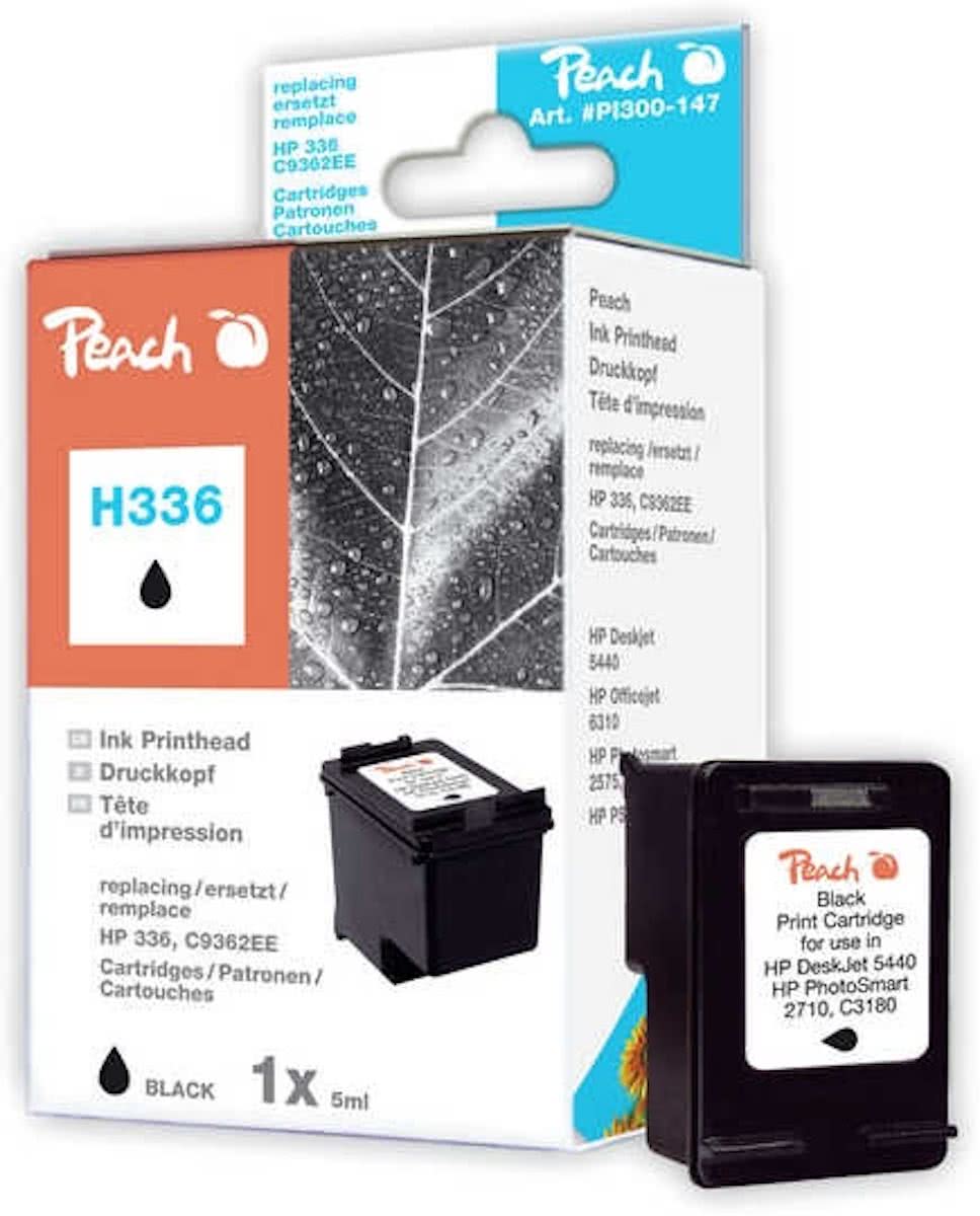 Peach 313174 Zwart inktcartridge