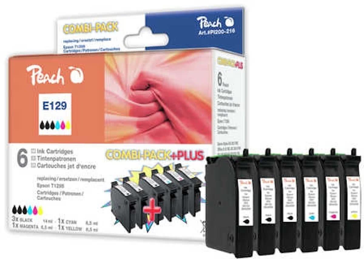 Peach 314532 Zwart, Cyaan, Magenta, Geel inktcartridge