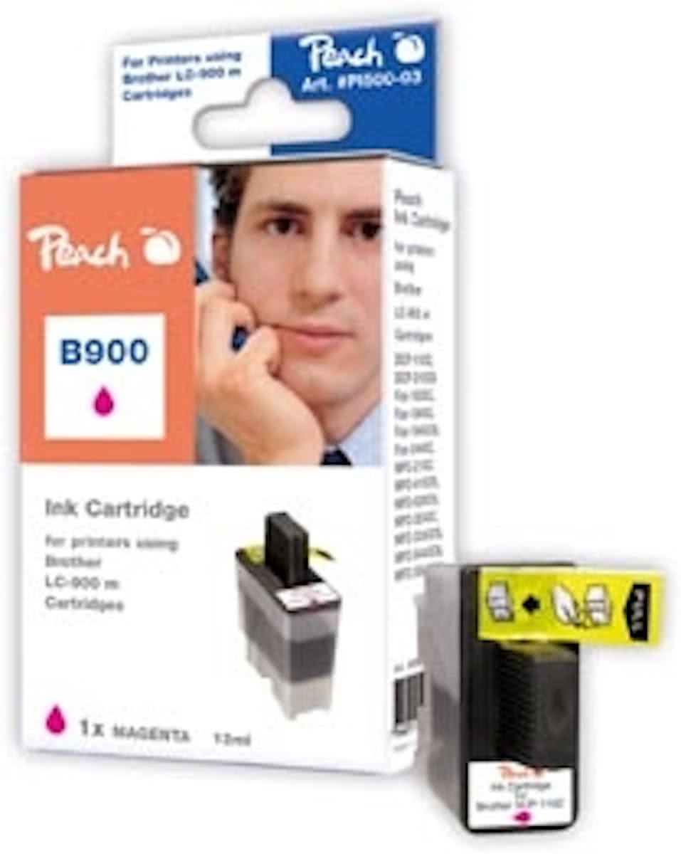 Peach B900 - Inktcartridge Brother LC900M - Magenta