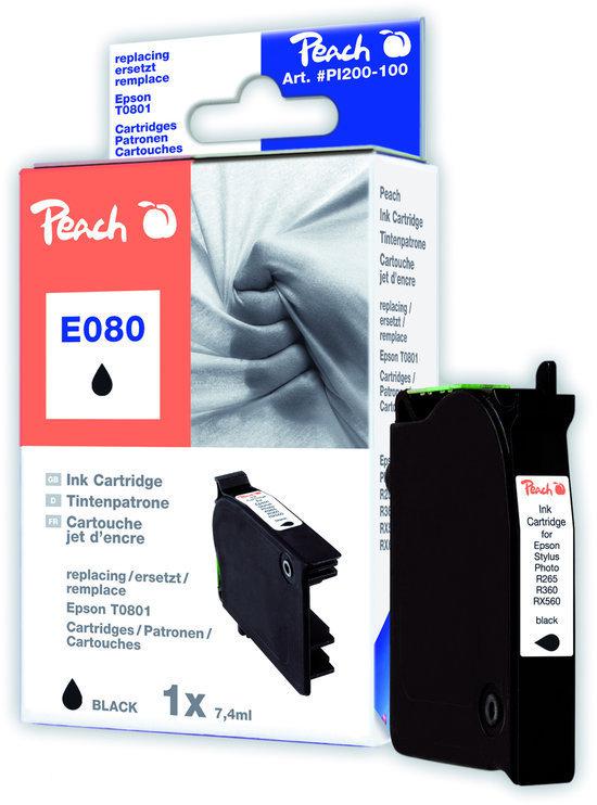 PeachE080 - Inktcartridge Zwart