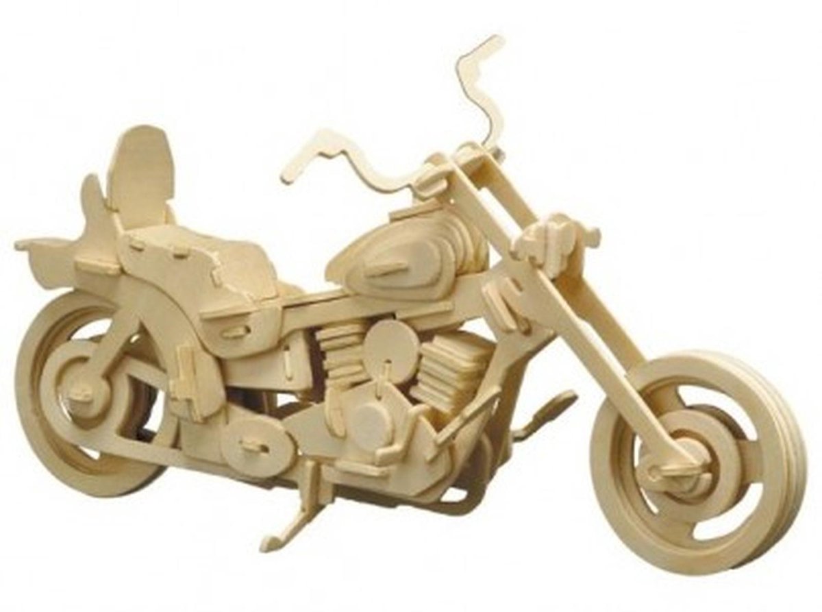 Houten bouwset Harley motor 30x18 cm