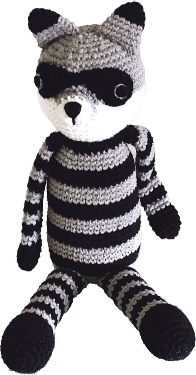 Pebble Child Raccon Rammelaar- Baby- Babyspeelgoed- Gehaakt