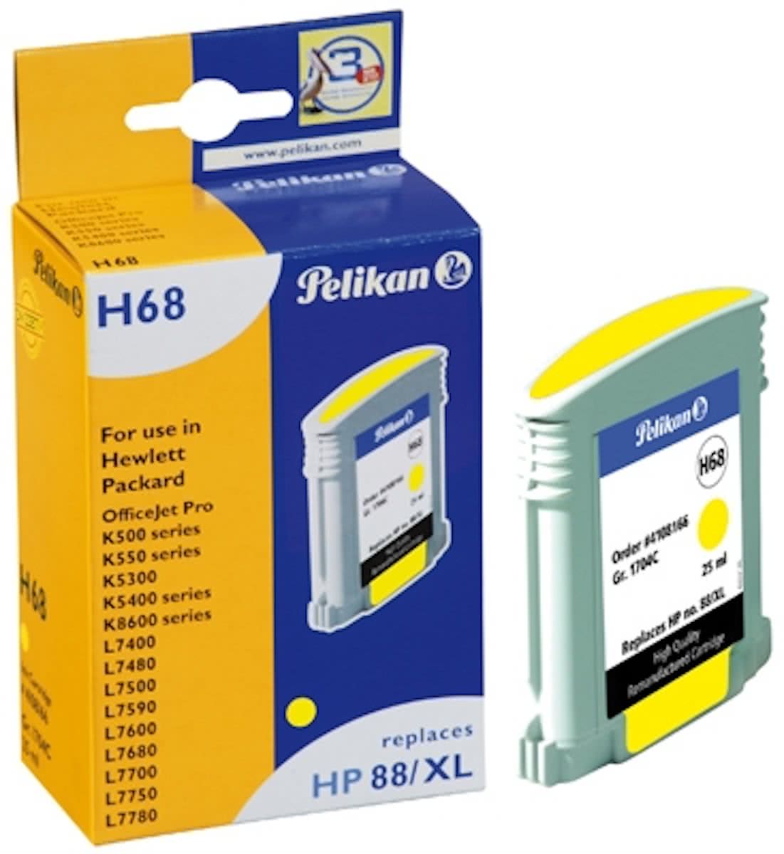 Pelikan 4108166 Geel inktcartridge