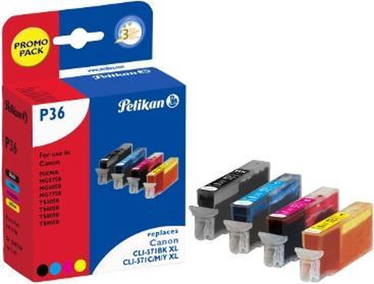 Pelikan 4111784 PagePack Foto zwart, Foto grijs, Foto magenta, Photo yellow 12 ml