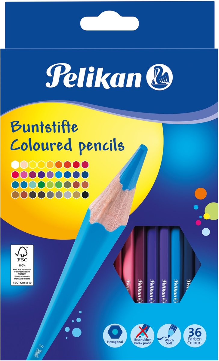 Pelikan 700139 kleurpotlood 36 stuk(s) Multi kleuren