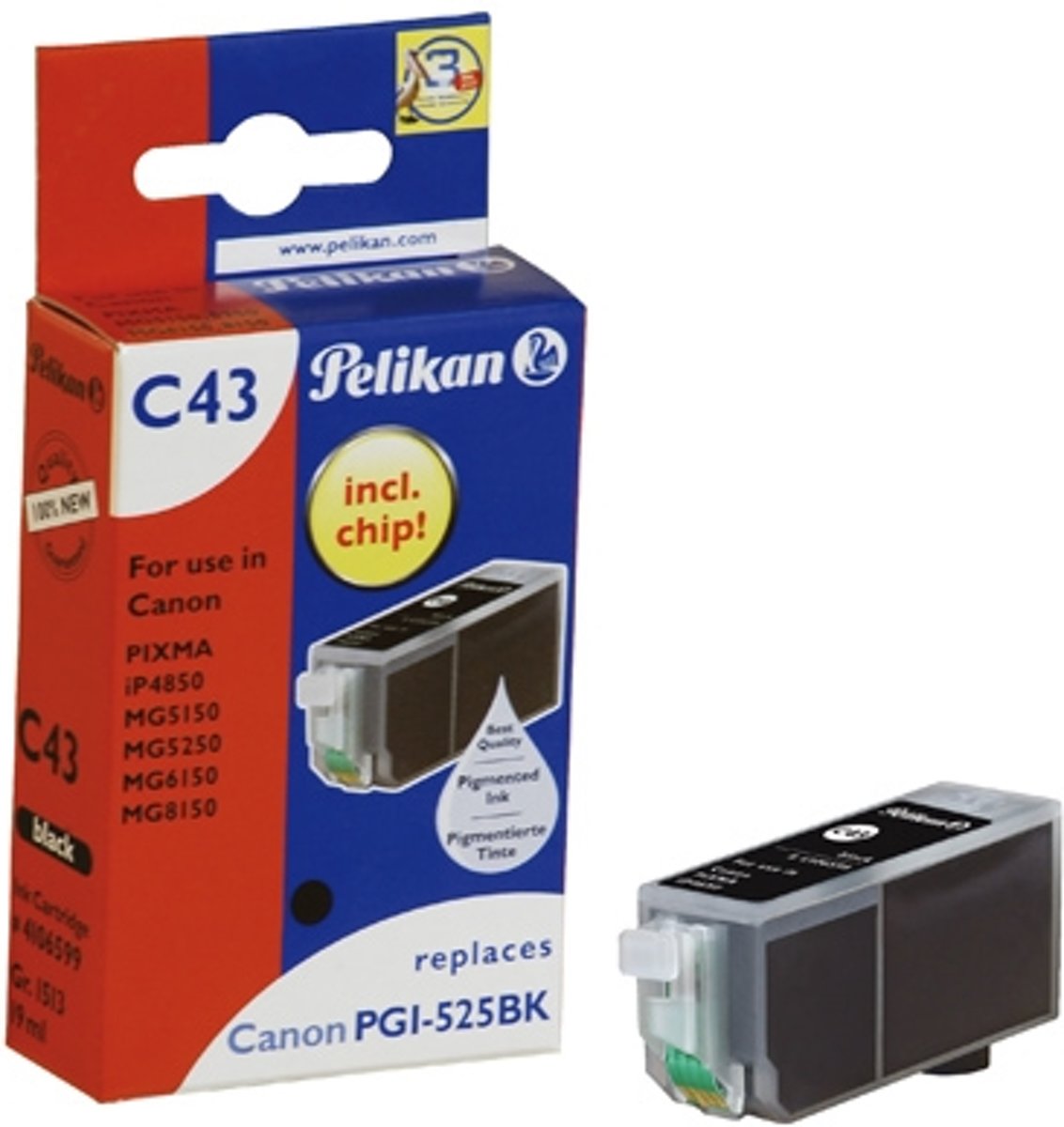 Pelikan C43 inktcartridge Zwart