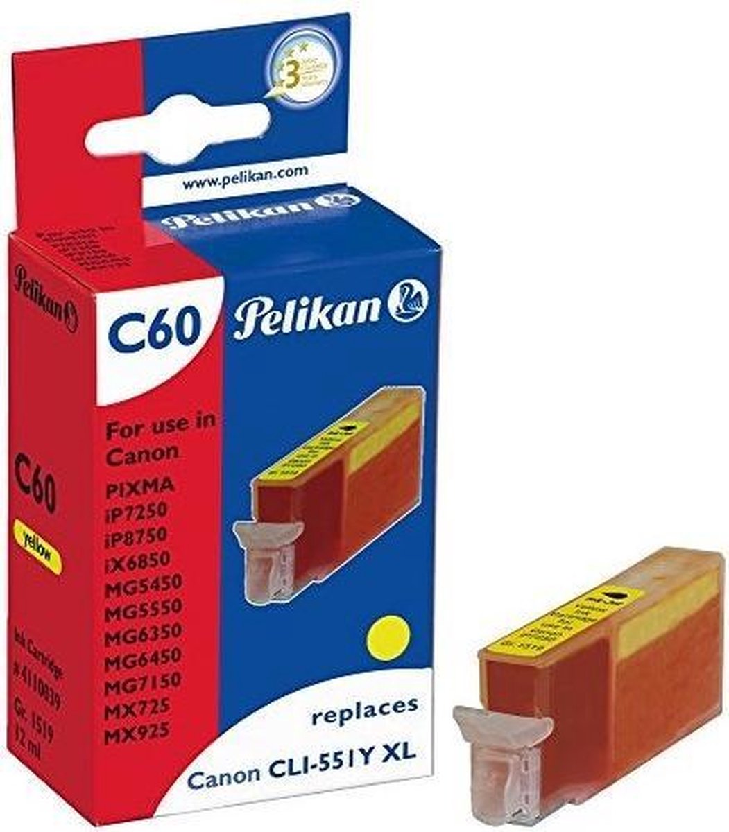 Pelikan C60 Y inktcartridge Geel