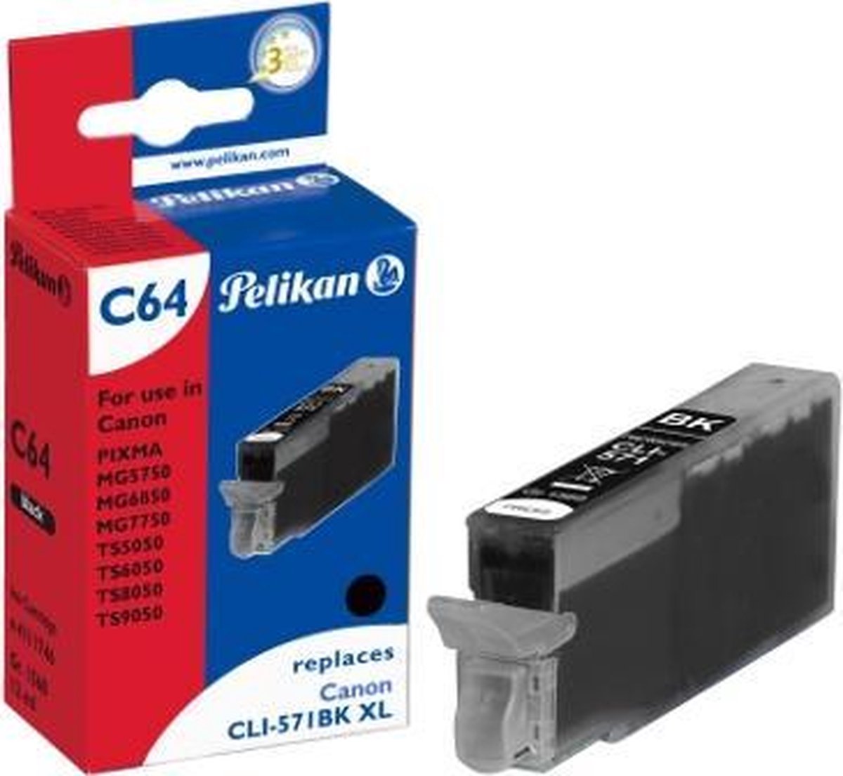 Pelikan C64 inktcartridge Zwart