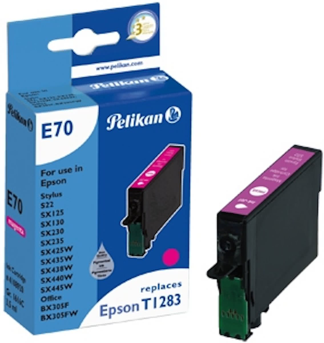 Pelikan E70 3.5ml 169paginas Magenta inktcartridge