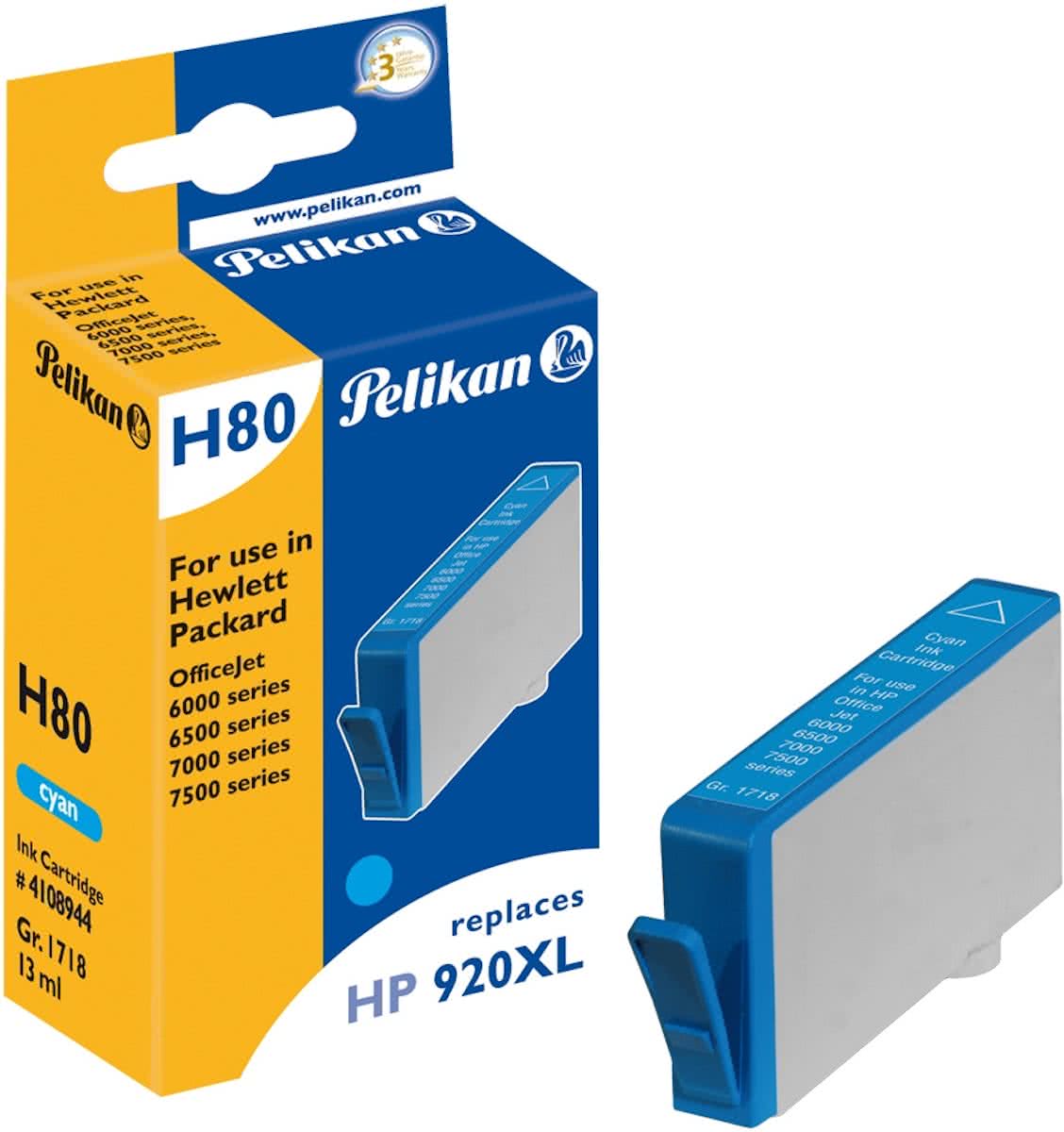 Pelikan H80 Cyaan inktcartridge