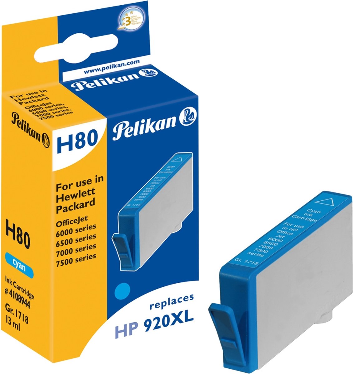 Pelikan H80 inktcartridge Cyaan