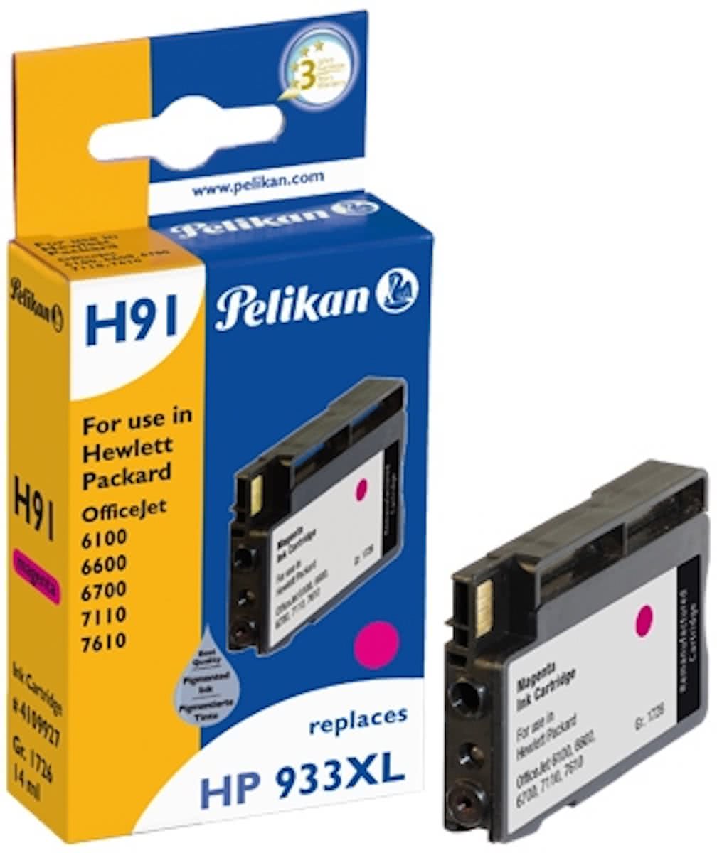 Pelikan H91 14ml 1084paginas Magenta inktcartridge